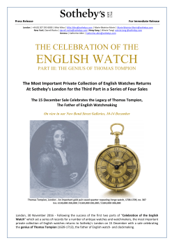 The Father of English Watchmaking