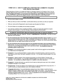 form 10.01-c: how to complete a petition for a domestic violence civil