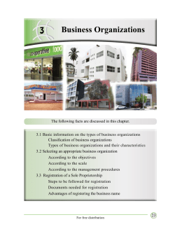 Classification of business organizations - e