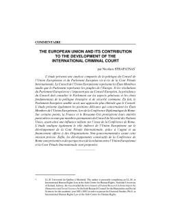 the european union and its contribution to the development of the