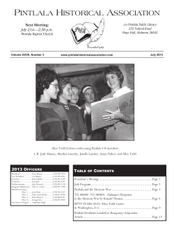 July 2013 - the Pintlala Historical Association!