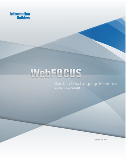 Maintain Data Language Reference Release 8.2 Version 01