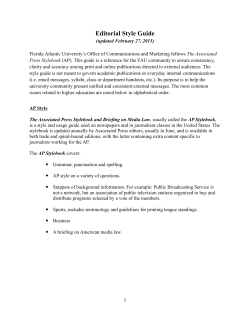 Editorial Style Guide - Florida Atlantic University