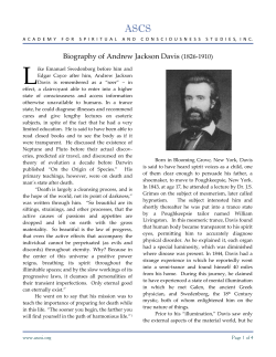 Biography of Andrew Jackson Davis (1826