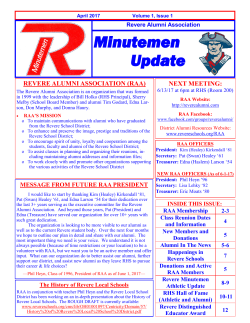 Minutemen Update-Volume 1, Issue 1