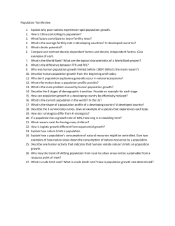 Population Test Review 1. Explain why poor nations experience