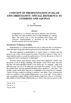 concept of predestination in islam and christianity - E