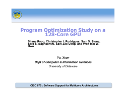 Program Optimization Study on a 128-Core GPU