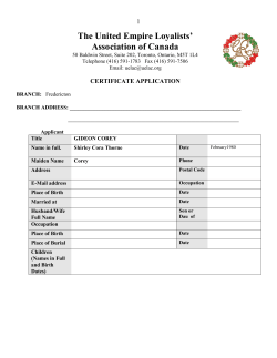 The United Empire Loyalists` Association of Canada
