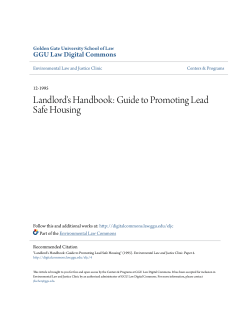 Landlord`s Handbook: Guide to Promoting Lead Safe Housing