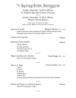 Hymn to St. Cecilia - The Seraphim Singers