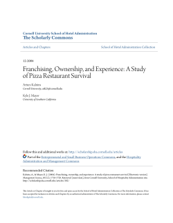 Franchising, Ownership, and Experience