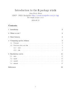 Introduction to the R package rich