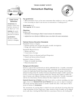 Revised Lesson: Momentum Bashing Part 1
