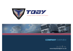 Presentation - Toby Transport covers all over the United Kingdom