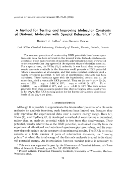 A Method for Testing and Improving Molecular Constants of