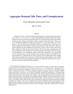 Aggregate Demand, Idle Time, and Unemployment