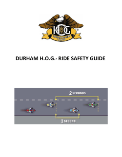 DURHAM H.O.G.&reg; RIDE SAFETY GUIDE