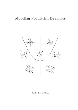 Modeling Population Dynamics - Homepages of UvA/FNWI staff