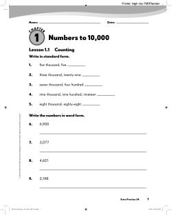 Numbers to 10,000