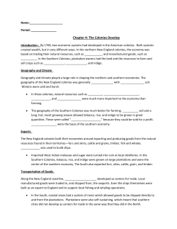 Chapter 4: The Colonies Develop