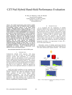 CZT/NaI Hybrid Hand-Held Performance Evaluation