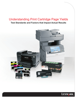 Understanding Print Cartridge Page Yields
