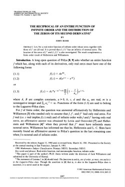 the reciprocal of an entire function of infinite order and the