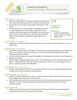 Expository Writing - Plant your Explanation