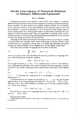 On the Convergence of Numerical Solutions to Ordinary Differential