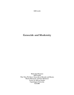 Genocide and Modernity