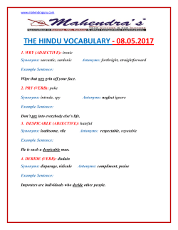 the hindu vocabulary - 08.05.2017