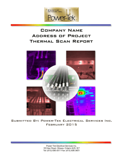 Company Name Address of Project Thermal Scan Report