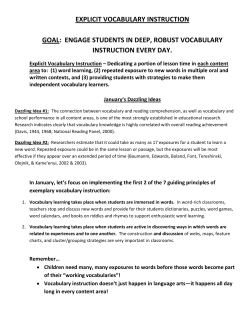 explicit vocabulary instruction goal