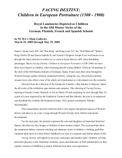 FACING DESTINY: Children in European Portraiture (1500
