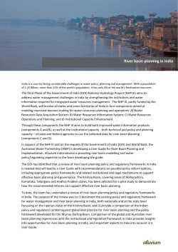 Source Catchments Investment Analysis River basin