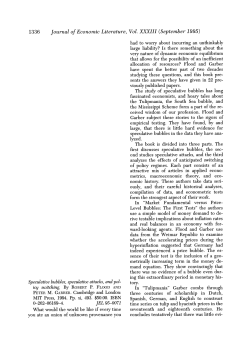 Review of Speculative Bubbles, Speculative Attacks, and Policy