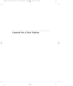 Lament for a First Nation