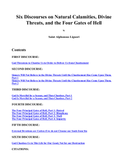 Six Discourses on Natural Calamities, Divine Threats, and the Four