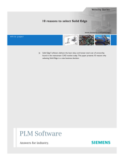 10 reasons to select Solid Edge