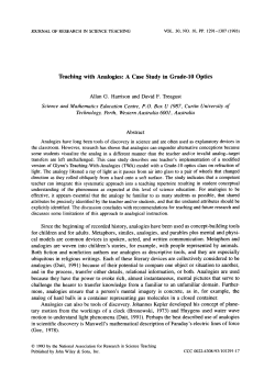 Teaching with analogies: A case study in grade