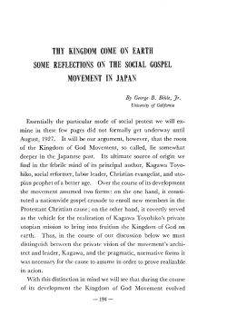 thy kingdom come on earth some reflections on the social gospel