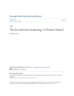 The Second Great Awakening: A Christian Nation?
