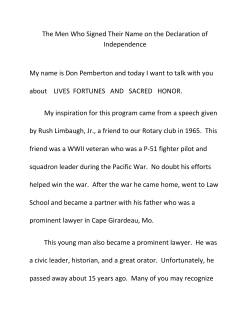 The Men Who Signed Their Name on the Declaration of Independence