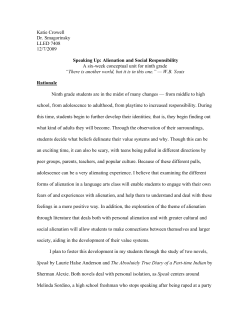 Speaking Up: Alienation and Social Responsibility