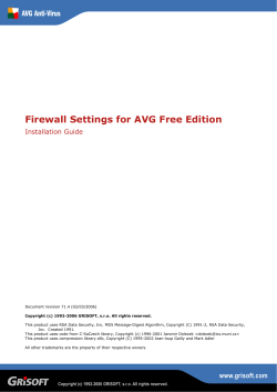 Firewall Settings for AVG Free Edition