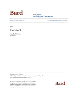 Bloodroot - Bard Digital Commons