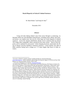 Racial Disparity in Federal Criminal Sentences