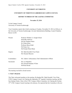 AC Report Number 8 25 11 2014 - UTSC