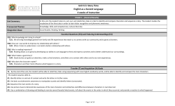 Unit K.5: Story Time English as a Second Language 4